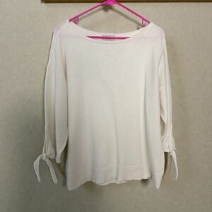LOFT Cream Crew Neck Sweater